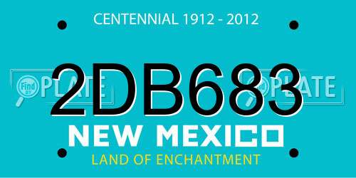 2DB683 New Mexico License Plate