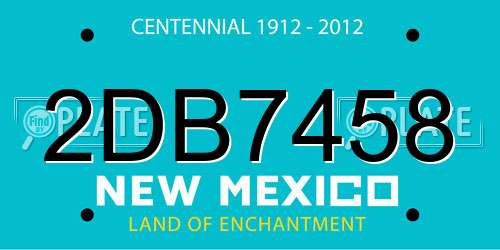 2DB7458 New Mexico License Plate