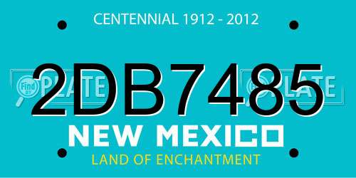 2DB7485 New Mexico License Plate