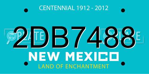 2DB7488 New Mexico License Plate