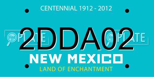 2DDA02 New Mexico License Plate