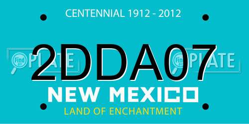 2DDA07 New Mexico License Plate