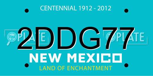 2DDG77 New Mexico License Plate
