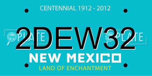 2DEW32 New Mexico License Plate