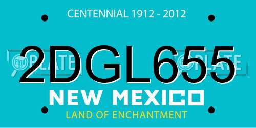 2DGL655 New Mexico License Plate