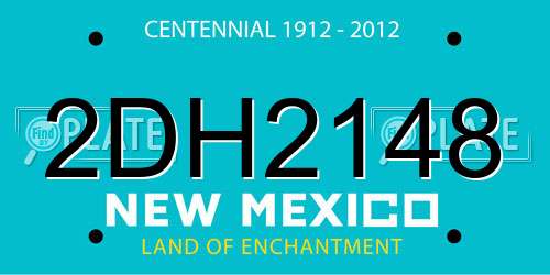 2DH2148 New Mexico License Plate