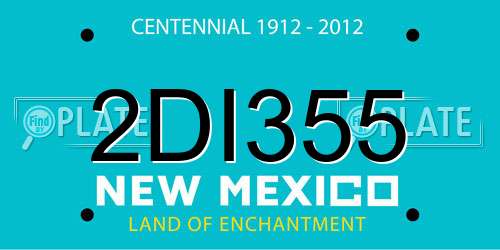 2DI355 New Mexico License Plate