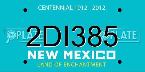2DI385 New Mexico License Plate