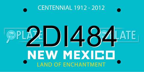 2DI484 New Mexico License Plate