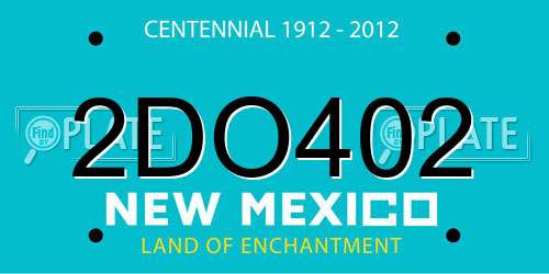 2DO402 New Mexico License Plate