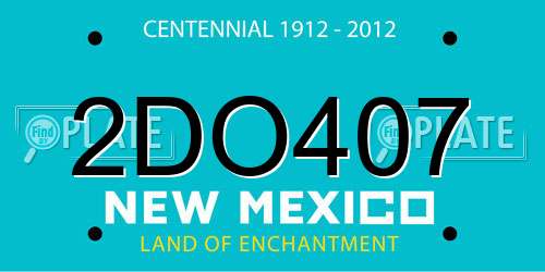 2DO407 New Mexico License Plate