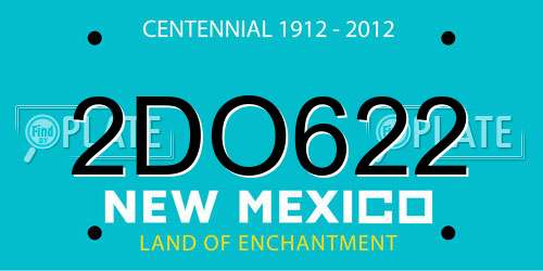 2DO622 New Mexico License Plate