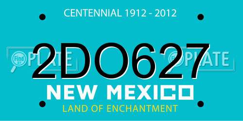 2DO627 New Mexico License Plate