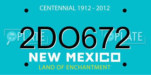 2DO672 New Mexico License Plate