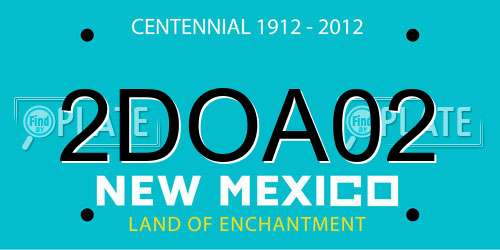 2DOA02 New Mexico License Plate