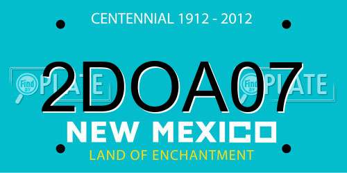 2DOA07 New Mexico License Plate