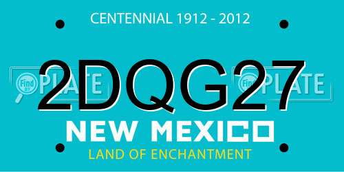 2DQG27 New Mexico License Plate