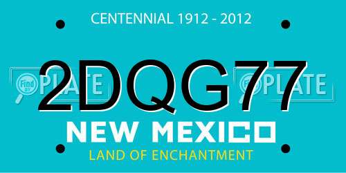 2DQG77 New Mexico License Plate