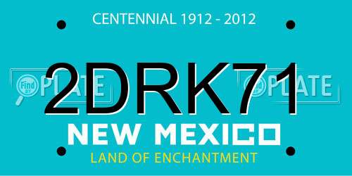 2DRK71 New Mexico License Plate