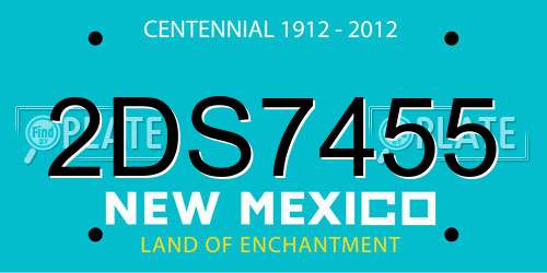 2DS7455 New Mexico License Plate