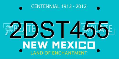 2DST455 New Mexico License Plate