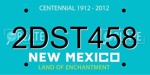 2DST458 New Mexico License Plate