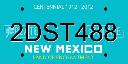 2DST488 New Mexico License Plate