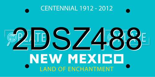 2DSZ488 New Mexico License Plate