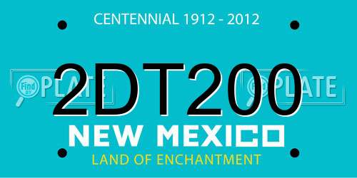 2DT200 New Mexico License Plate
