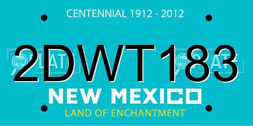 2DWT183 New Mexico License Plate