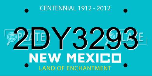 2DY3293 New Mexico License Plate