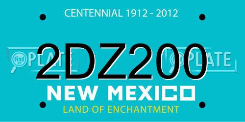 2DZ200 New Mexico License Plate