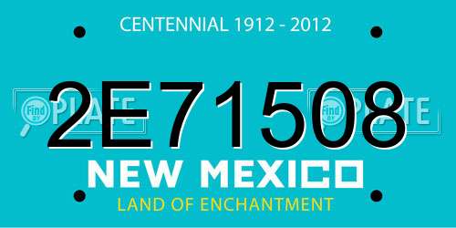 2E71508 New Mexico License Plate