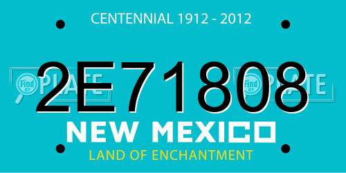 2E71808 New Mexico License Plate