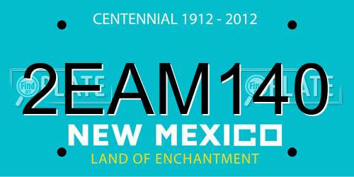2EAM140 New Mexico License Plate