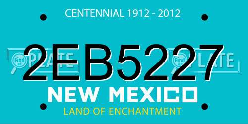 2EB5227 New Mexico License Plate