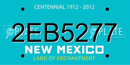 2EB5277 New Mexico License Plate