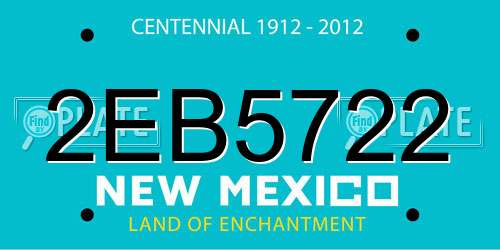 2EB5722 New Mexico License Plate