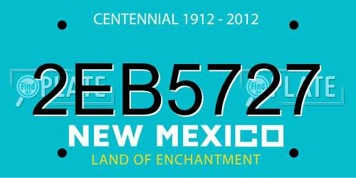 2EB5727 New Mexico License Plate
