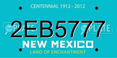 2EB5777 New Mexico License Plate