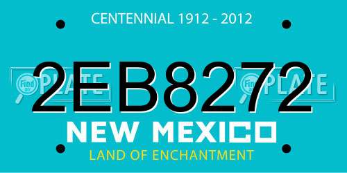 2EB8272 New Mexico License Plate