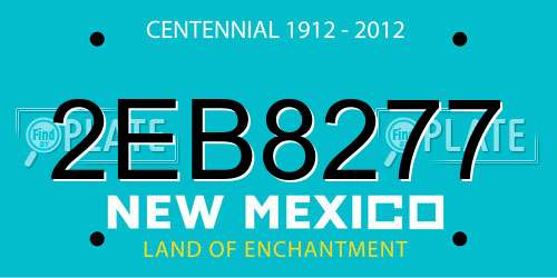 2EB8277 New Mexico License Plate