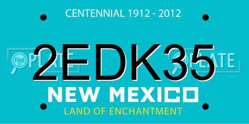 2EDK35 New Mexico License Plate