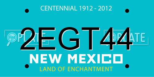 2EGT44 New Mexico License Plate