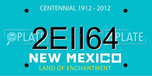 2EII64 New Mexico License Plate