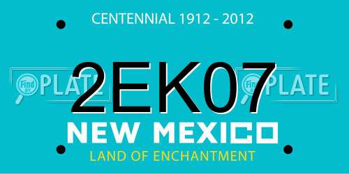 2EK07 New Mexico License Plate