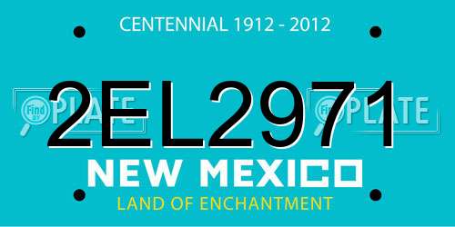 2EL2971 New Mexico License Plate