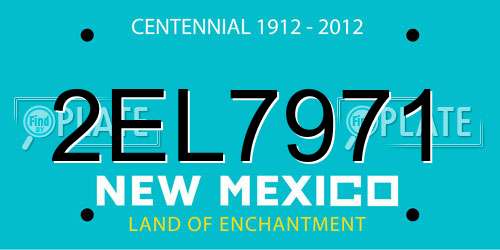 2EL7971 New Mexico License Plate