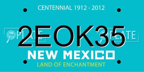 2EOK35 New Mexico License Plate