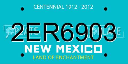 2ER6903 New Mexico License Plate